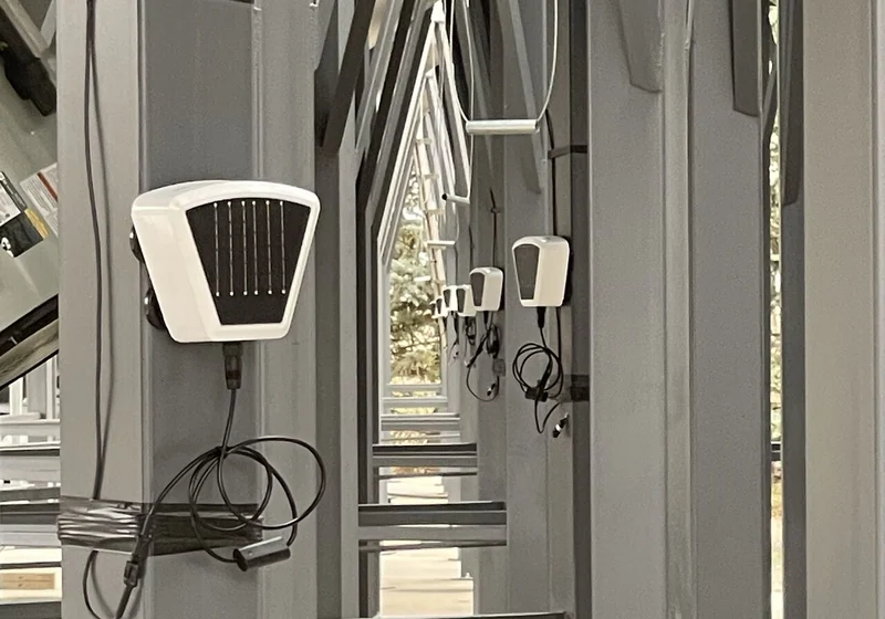 Custom solar panel integrated into a compact IoT sensor