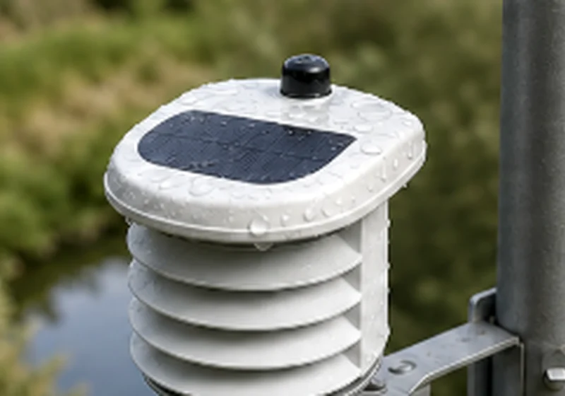 Weather-resistant solar-powered outdoor monitoring sensor